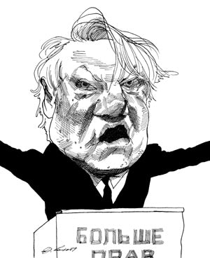 Caricatura del antiguo presidente de Rusia.