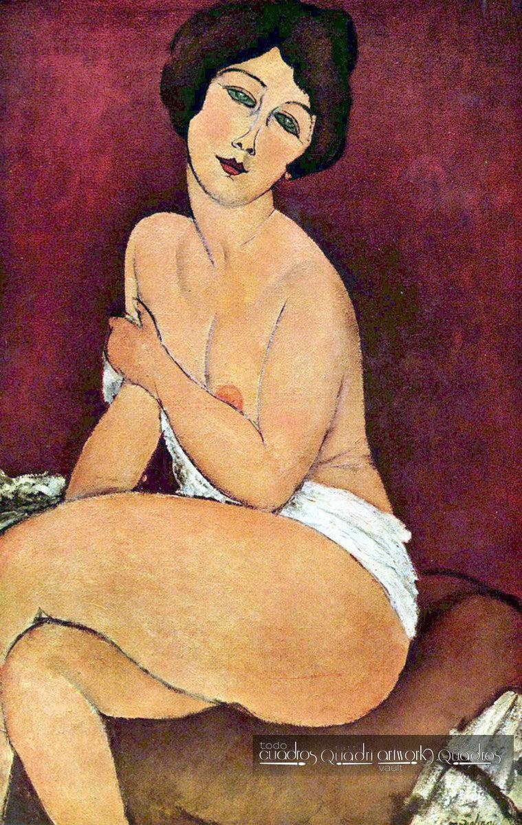 Desnudo sentado en el sofá, Modigliani