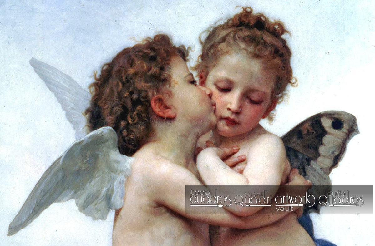 El primer beso, Bouguereau (detalle)